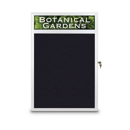 United Visual Products Open Faced Traditional Rounded Corkboard UV644ARC-BLACK-PEARL